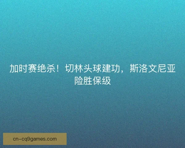 加时赛绝杀！切林头球建功，斯洛文尼亚险胜保级